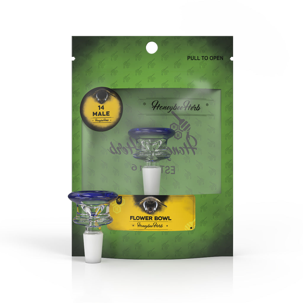 Honeybee Herb Green Line Caldera Bowl Piece - 14mm Male