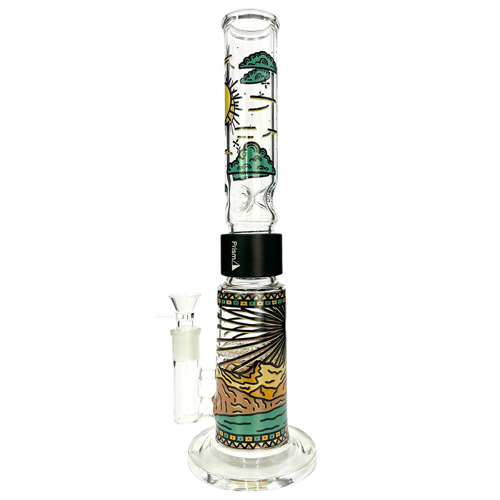 Prism Pipes 15” Desert Dream’n Honeycomb Perc Straight Tube Bong
