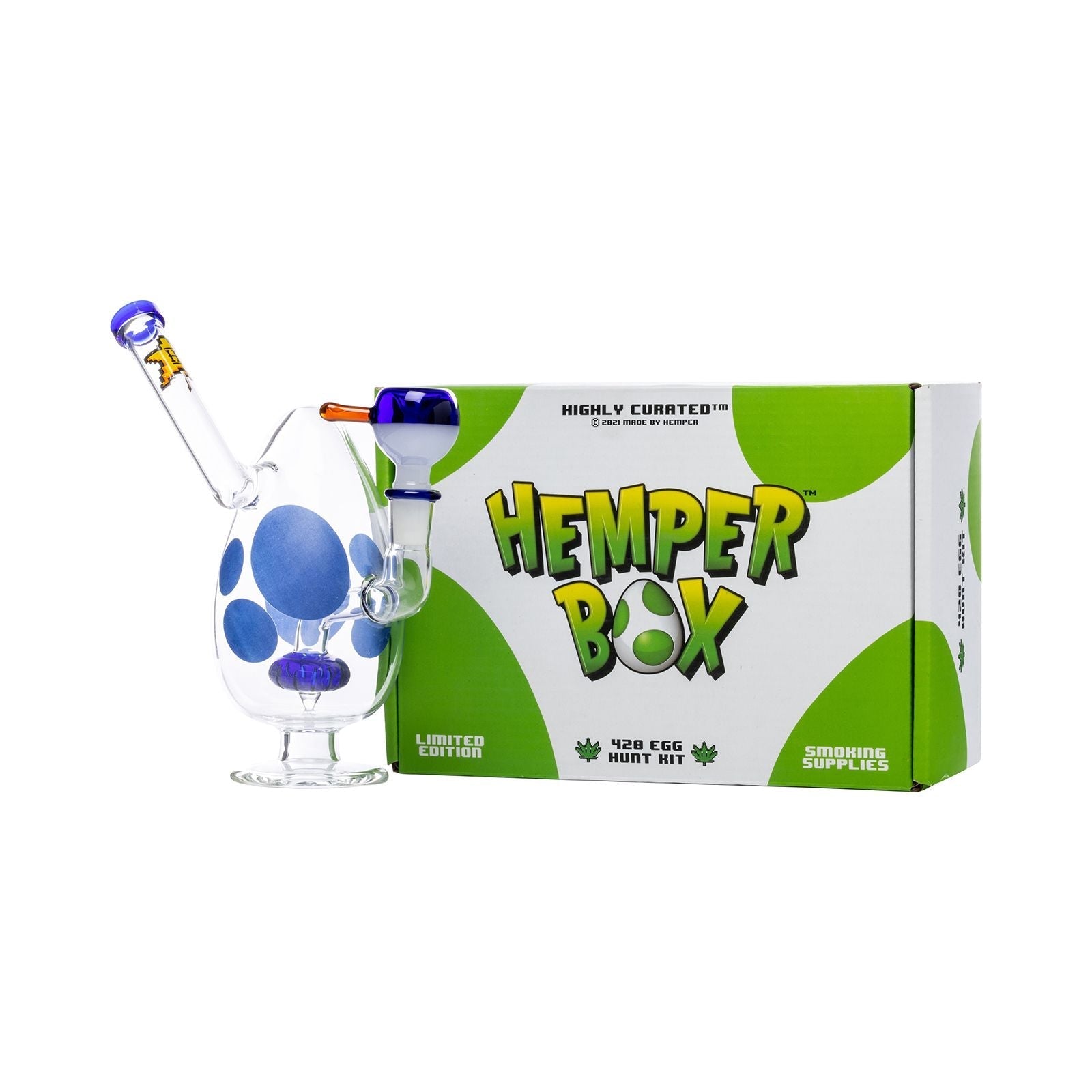 Hemper 7” Spotted Egg Mini Bong