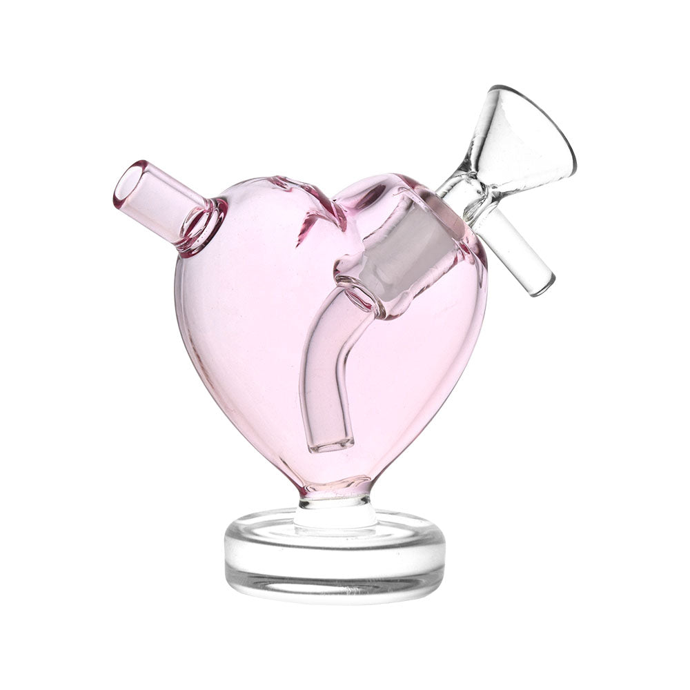 CaliConnected 3” Pink Heart Mini Bubbler